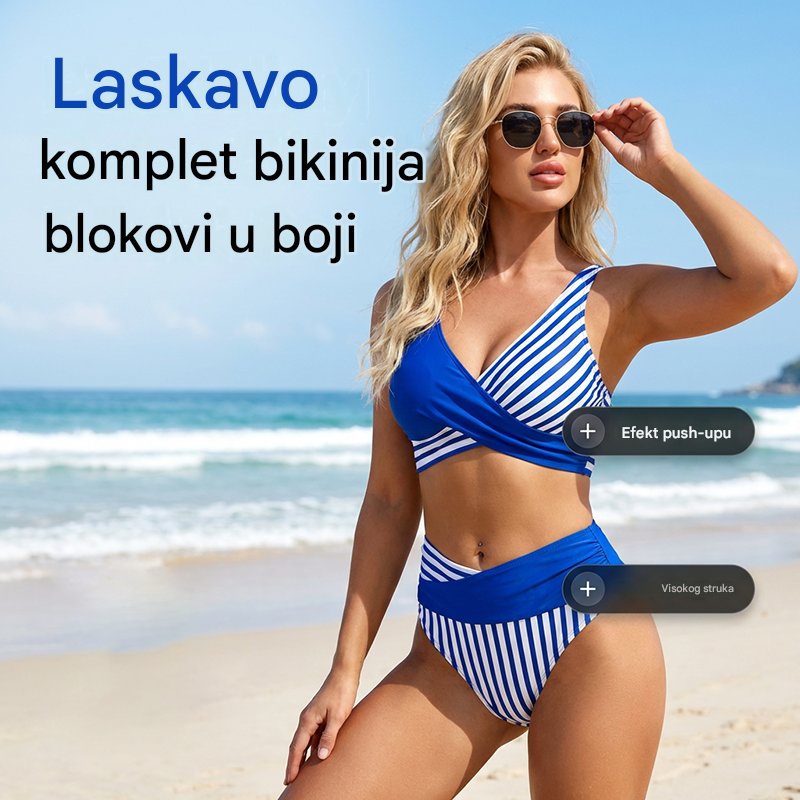😍【Vremenski ograničen popust 50%】【40–100 kg】Novi kupaći kostim s printom, brzosušeći i prozračni materijal, krojen uz tijelo, moderan dizajn.