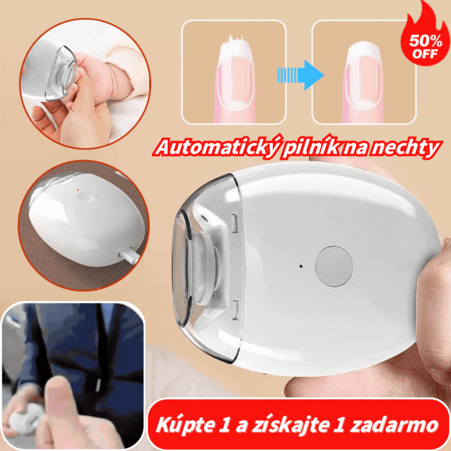 🔥Ograničena ponuda – Kupite 1, dobijte 1 gratis🔥💅【2 komada】Automatska turpija za nokte za opću upotrebu 1, sigurna i nježna njega noktiju 👶🔧