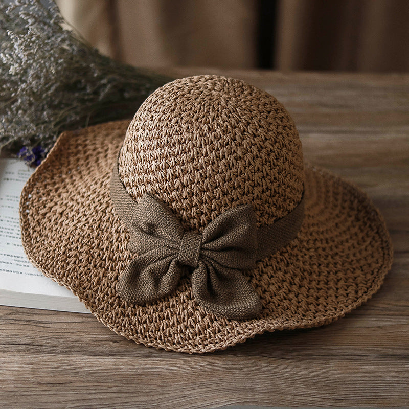 🎀🎀 50% POPUSTA 👒Retro slamnati šešir s mašnom – sklopivi i prozračan za ljeto