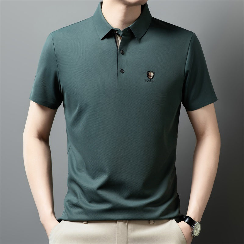 【M-4XL】Nova ledeno svilena polo majica s reverom i pola rukava za ljeto 2026