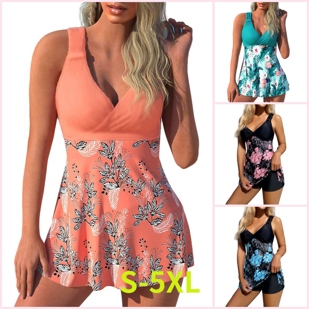 🌴🏖️【Posljednji dan – 50% popusta】【S-5XL】Nova tiskana kupaća garnitura velikih veličina, model sa kratkim hlačama, brzo sušeći materijal
