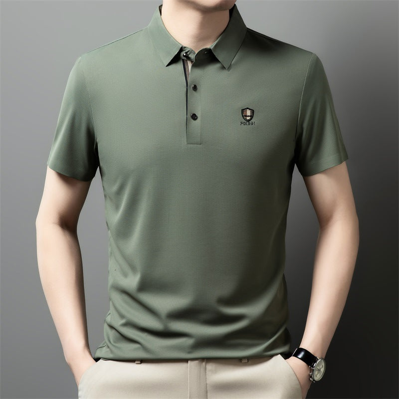 【M-4XL】Nova ledeno svilena polo majica s reverom i pola rukava za ljeto 2026