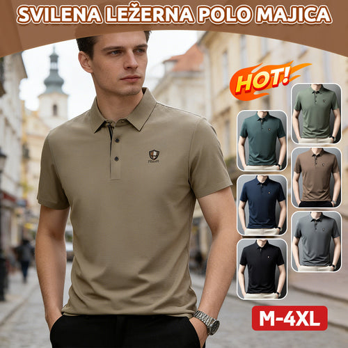 【M-4XL】Nova ledeno svilena polo majica s reverom i pola rukava za ljeto 2026