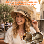 🎀🎀 50% POPUSTA 👒Retro slamnati šešir s mašnom – sklopivi i prozračan za ljeto